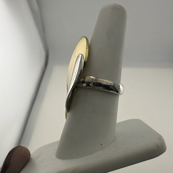 RLM Studio Ring Robert Lee Morris Sterling Silver Heart Brass Mixed Metal size 7 - Picture 6 of 14